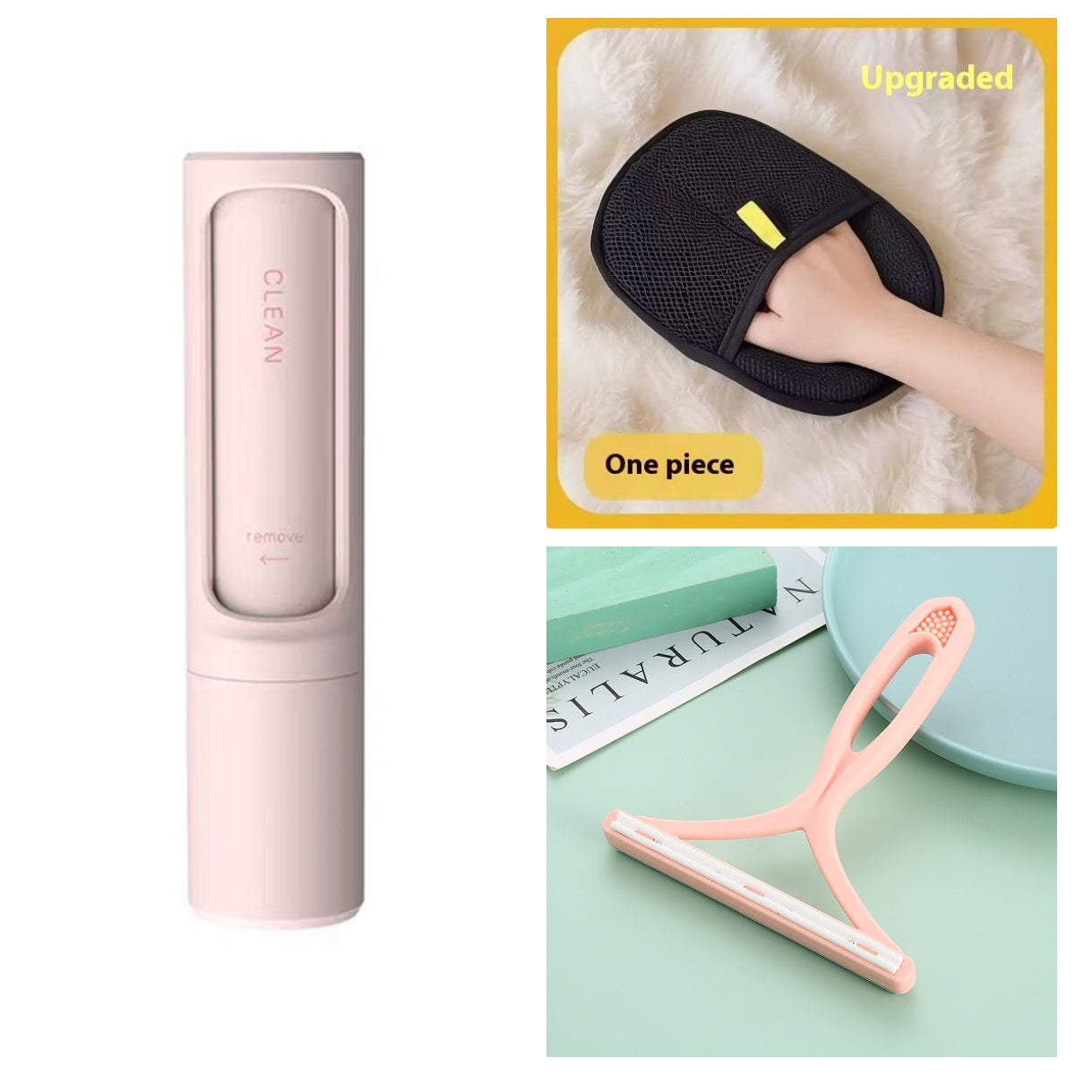 Reusable Pet Hair Remover Roller – 2-in-1 Lint Roller for Furniture, Couch & Clothes