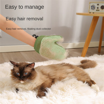 Pet Grooming Glove – Gentle Deshedding Brush Glove for Cats & Dogs