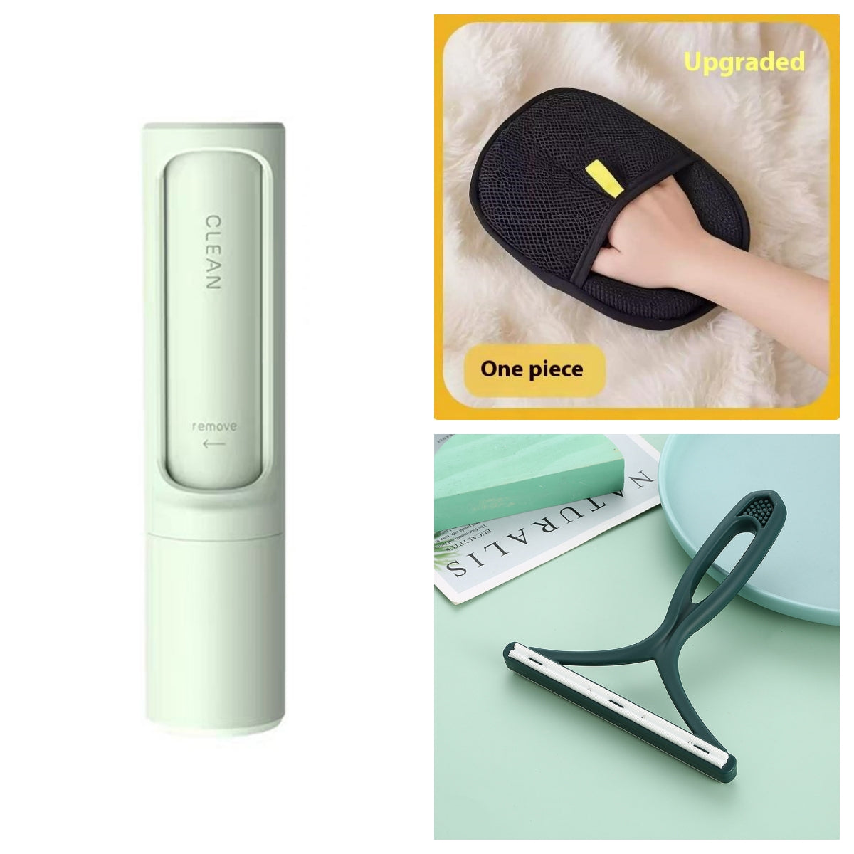 Reusable Pet Hair Remover Roller – 2-in-1 Lint Roller for Furniture, Couch & Clothes