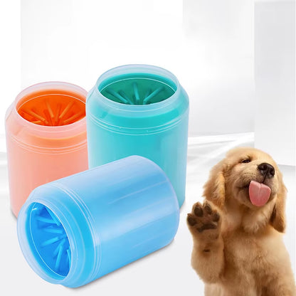 Portable Dog Paw Cleaner Cup – Soft Silicone Paw Washer for Muddy Paws