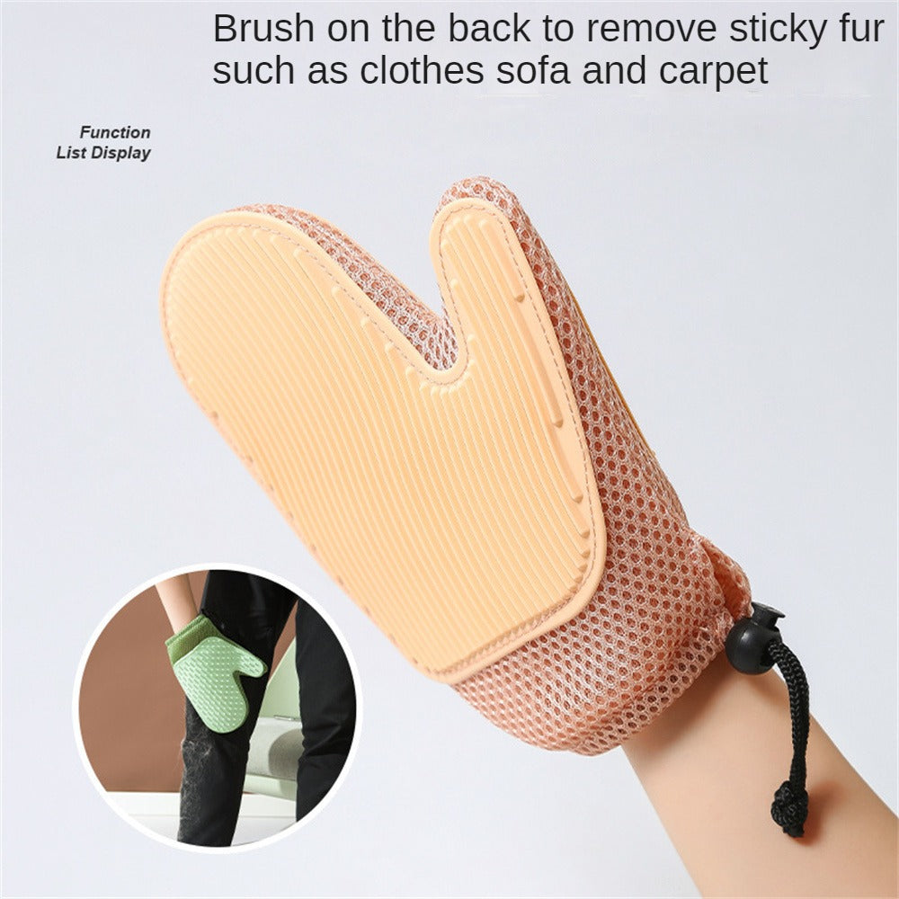 Pet Grooming Glove – Gentle Deshedding Brush Glove for Cats & Dogs