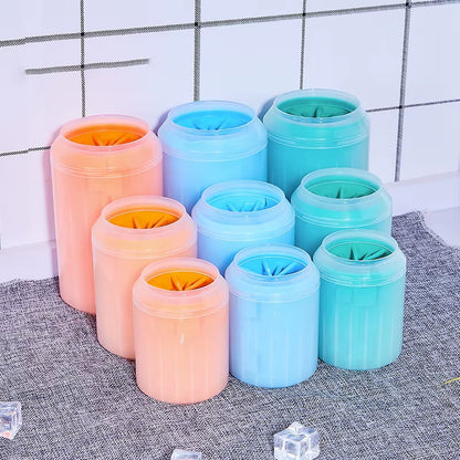 Portable Dog Paw Cleaner Cup – Soft Silicone Paw Washer for Muddy Paws
