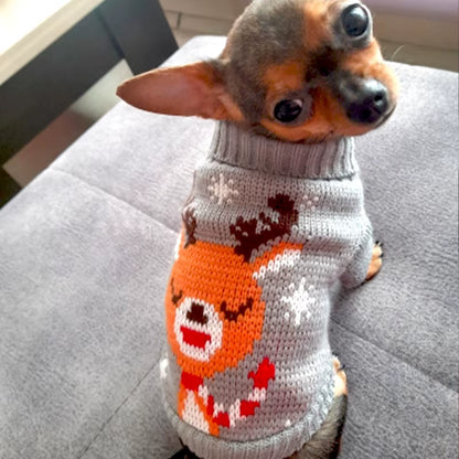 Dog Christmas Sweater – Cozy Knit Holiday Pet Sweater for Small & Medium Dogs
