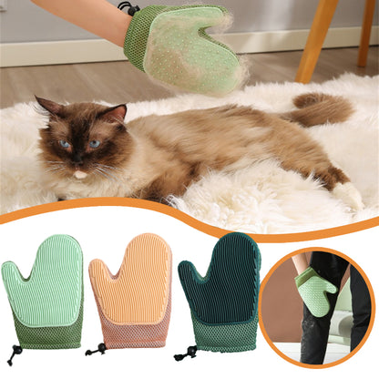 Pet Grooming Glove – Gentle Deshedding Brush Glove for Cats & Dogs
