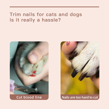 Quiet USB Rechargeable Dog Nail Grinder with LED Light – Painless Paw Trimmer for Dogs & Cats