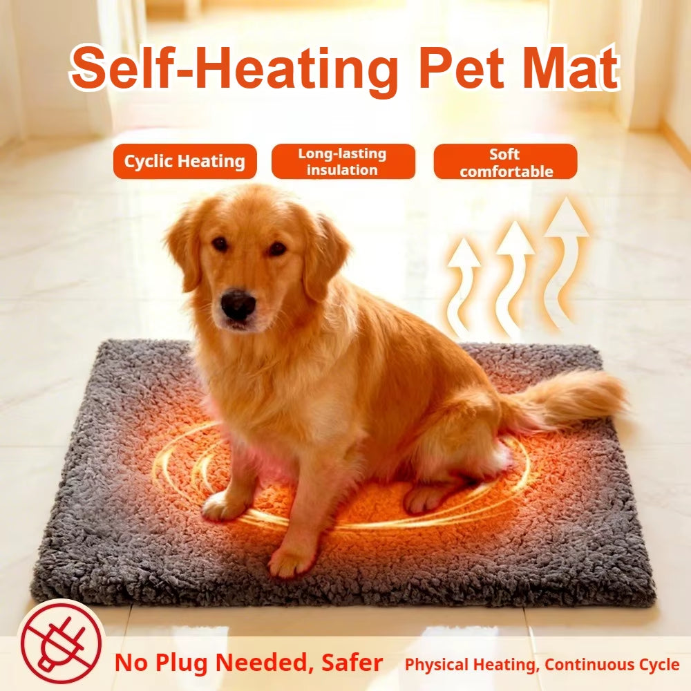 Self-Warming Cat Bed – No Electricity, Thermal Heat-Reflecting Pad for Cats & Small Dogs